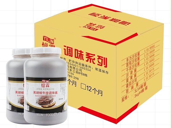 3kg 黑胡椒牛排调味酱